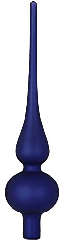 Inge Glas Christbaumspitze 26cm | Weihnachtsbaumspitze aus Glas | Hochwertige Spitze für den Weihnachtsbaum Weihnachten (Midnight Blue | Mitternacht Dunkelblau matt)