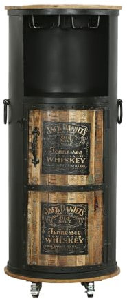 Whiskey Bar Jack M - Charu Barschrank Whiskeyregal Minibar auf Rollen