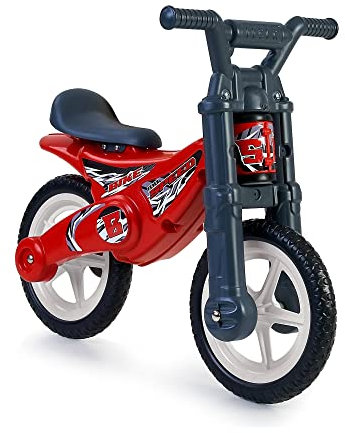FEBER - Speed Bike, rotes Aufsitzfahrrad für Kleinkinder, mit realistischem sportlichen Design und Aufklebern, ohne Pedale, Geschenk für Kinder ab 3 Jahren, Famosa (FED07000)