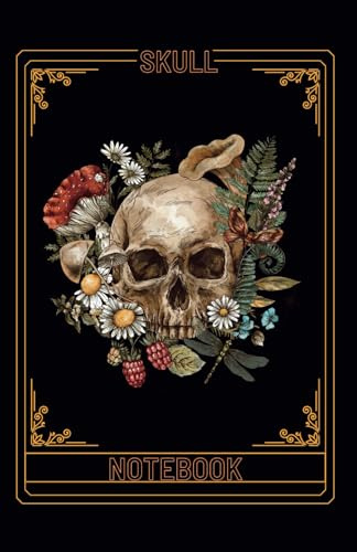SKULL NOTEBOOK: Notebook with skull and floral design - Agenda per appunti con teschio e fiori