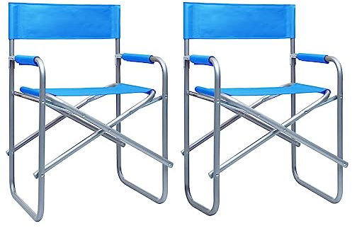 INLIFE Regiestühle 2 STK. Stahl Blau,7.95kg,47917