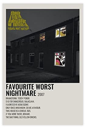 Arctic Monkeys Favourite Worst Nightmare Music Album Cover Leinwand Poster Wandkunst Dekor Druck Bild Gemälde für Wohnzimmer Schlafzimmer Dekoration ungerahmt 40 x 60 cm