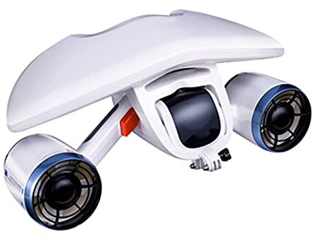 Mix Unterwasser-Scooter Unterwasser-Booster Doppelpropeller Tragbare Thruster zum Tauchen Schwimmen Schnorcheln mit Sportkamerahalterung (weiß)