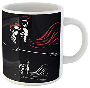 Keramik Tasse Griechisch Von Spartan Warrior Farbversionen God War Bodybuilder Personalisiert Teetasse Beidseitig Bedruckt Tassendruck 330Ml Für Kaffeeliebhaber,Geschenk,Frauen