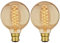 Sunnylinn Vintage Edison Bulb Bayonet Dimmable, B22 Amber Light Bulb Warm White 2600K, G80 Globe Vintage Spiral Light Bulbs Bayonet Cap Fitting AC 230V, BC Filament Light Bulb, 2-Pack.