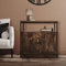 ML-Design Sideboard, 80x80,5x50,5 cm, Holz, Vintagebraun, Metallgestell Schwarz-matt, Kommode mit 2 Türen & offenes Fach, Industrie-Design, Küchenschrank, Highboard Aufbewahrungsschrank für Wohnzimmer