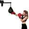 Wandmontierter Reflex-Boxsack mit verstärkter Feder und Ständer – Stressabbau-Boxball für Kinder, Erwachsene, Zuhause, Büro und Fitnessstudio – leuchtendes Rot- und Schwarz-Farbschema