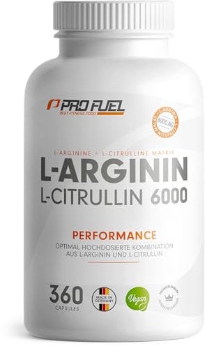 L-Arginin + L-Citrullin-Malat Kapseln 360x - optimal hochdosiert mit 6000 mg pro Tag aus L-Arginin (2400 mg) + L-Citrullin-Malat (3600 mg) - ohne Zusatzstoffe - laborgeprüft mit Zertifikat - vegan