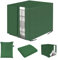 QINERSAW 1000L IBC Tank Abdeckung mit PVC Sichtfenster IBC Tank Cover Abdeckplane Wassertank Schutzabdeckung Schutzhülle Schutzplane Regenwassertank Schutzhaube für Regentonnen 120x100x116cm Grün