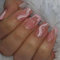 JUSTOTRY 24 Stück Glitzer Swirl Sarg Nägel Zum Aufkleben Lang Motiv,Glossy Pink Press on Nails,French Coffin Künstliche Nägel,Ballerina Fingernägel Fake Nails Long für Frauen Nails Art