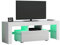 Panana Meuble TV LED, Banc TV, Éclairage LED RGB avec Couleur réglable, Convient pour Salon ou Chambre, 130x35x45cm (Blanc)