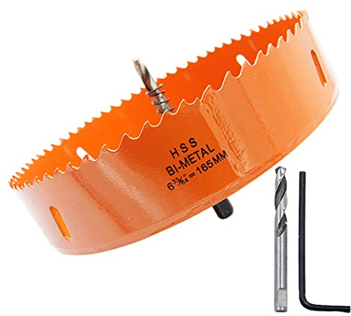 LAIWEI Lochsäge 165mm zum Bohren von Löchern in Holz, Gipskarton, PVC, etc. Scharfes und langlebiges Bohrwerkzeug