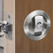 SANGRENSHEN Sliding Door Lock Pocket Door Indicator Lock Flush Handles Latch Privacy Bed/Bath Latch for 3cm to 5cm Thickness Door Silver