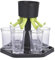 Wine Dispenser - Glasses and Holder Set, Wine 6 Shot Glass Dispenser | Juice Spirits Cider Whiskey Cocktail with 6 Cups, Fun Bar Touchless Shot Pourer for Beverage Dispenser, Liquor, Supplies