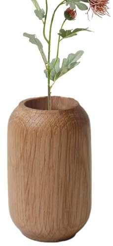 Blumenvase aus , natürliche Ornament-Vase für Zuhause | Vasendekoration aus weißer Eiche für Abendessen, Zuhause, Urlaub und Hochzeitsplanung