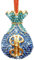 HEYINSHEN Geldbörse mit Weihnachtsdekoration, Metall, Dekoration für Weihnachtsbaum, blaue Strasssteine, Mini-Geldbörse, Ornamente, Strass-Geldbörse, Weihnachtsschmuck, Geldbörse zum Aufhängen,