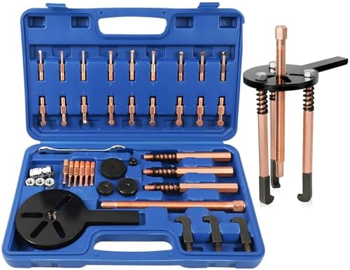 36 in 1 Lagerabzieher Set, Universal Innenlager Abzieher, Radlager Werkzeug, Abzieher Werkzeug, Kugellager Abzieher mit Spannzangen in 8 Größen, Lager Abzieher Set mit 3 Gebogenen Haken, Tragetasche
