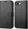 OCASE iPhone 16e Hülle Handyhülle Premium PU Leder, Kartenfach Standfunktion, RFID Schutzhülle, Klapphülle Handytasche Lederhülle Kompatibel für iPhone 16e Schwarz