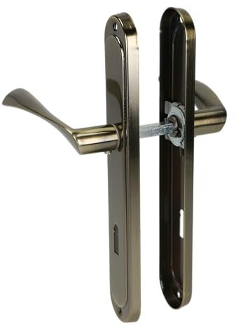 MonJar Türgriff Langschild Türbeschlag Drückergarnitur Türklinke PZ-72mm (BB-Buntbart Patina)