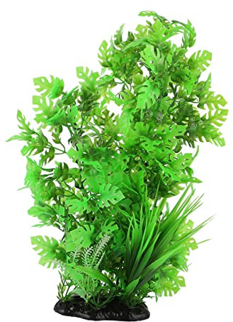 HAPINARY Plantas De Acuario Artificiales 40 Cm Césped para Pecera Decoración Realista Acuáticas Seguras para Agua Dulce y Salada Paisaje De Pecera Accesorios para Entusiastas del Micropaisajismo