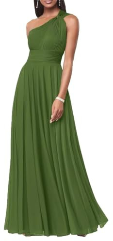 Vestidos de dama de honor de gasa para mujer, sin tirantes, formal, vestidos de fiesta de noche, vestidos de cóctel, talla grande, verde oliva, 44