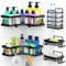 IMURZ Shower Caddy 5 Pack, Bathroom Storage Shelf Organiser No Drilling, Adhesive Shower Storage Rack with Soap Toothbrush Holder Set