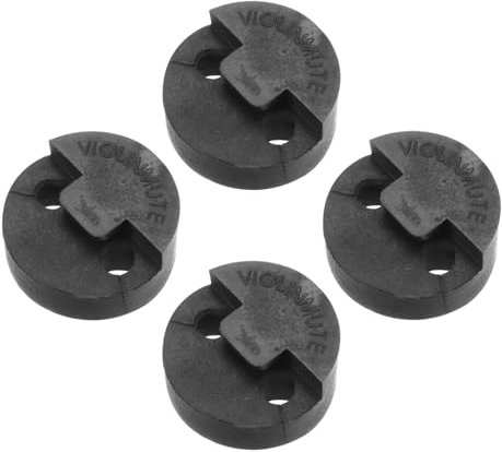 QUARKZMAN 4er Pack 4/4 Geigen-Dämpfer Geigen-Übungs-Dämpfer Geigen-Stille Gummi-Geigen-Dämpfer Übungs-Dämpfer Set, Rund-Stil Rot für Geige 4/4 Geigen-Lautstärkeregler