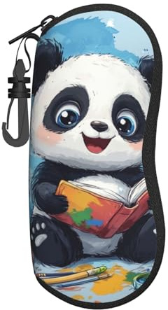 Boltpack Brillenetui, Sonnenbrille, weiches Etui, Reißverschluss, leichtes Neopren-Etui, Niedlicher Panda 20, One size