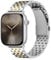 Tasikar Metall Armband Kompatibel mit Apple Watch 49mm 46mm 45mm 44mm 42mm für Damen und Herren Edelstahl Ersatzarmbänder für iWatch Ultra SE Serie 10 9 8 7 6 5 4 3 2 1, Silber-Gold