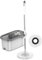 Juego de cubo de fregona, fregona giratoria para piso, escurridor de manos fácil y resistente, herramienta de limpieza del hogar con 2 cabezales de repuesto para cocina, baño, sala de estar y