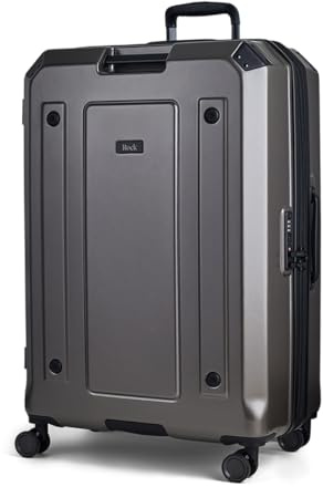 Rock Alpine Large 94/105L Expanding Suitcase - Charcoal | Durable ABS/PC Shell - Corner Protectors, Hooked Bumper Sides - 4.6kg Weight - 75 x 49 x 34.5cm - Swivel Wheels & TSA Lock