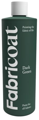 Fabricoat Pintura para tejidos de 125 ml proyectos de arte, manualidades y bricolaje - No tóxica y lavable - Pinte sobre ropa y telas - Ideal para zapatos, camisetas, ropa, denim (Verde Oscuro)