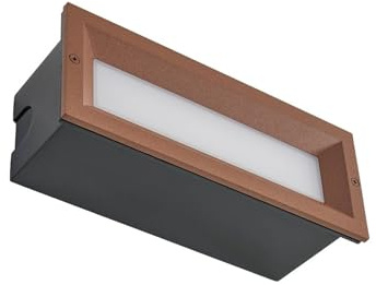 Lucande LED Wandleuchte außen Lachlain (Modern) in Braun aus Aluminium (1 flammig,) - Wandeinbauleuchte für Außen Wandlampe Außenwand/Hauswand Haus Terrasse & Balkon
