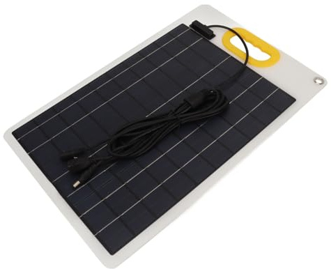 Omabeta Panneau Solaire Portable Efficace 100 W, Charge Rapide pour Camping en Plein Air, Randonnée, DC 12 V 24 V 5 A pour Téléphones Portables, Tablettes, Ordinateurs, Léger et Portable ABS 41,9 X