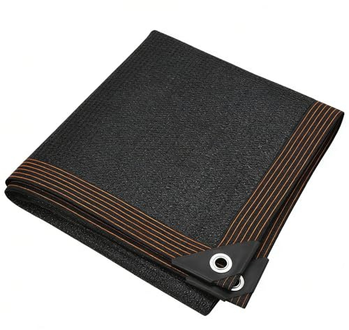 Filet Ombrage 8 x 4 m Coupe-Vent Perméable à l'eau, avec Bordure, avec Œillets Filet d'ombrage Rectangulaire pour Balcon Serre Plantes Terrasse Poulailler Piscines, Noir