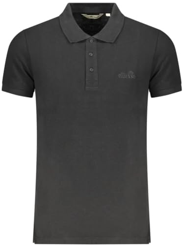 Ellesse Leonardo – Herren-Poloshirt Kurzarm mit gesticktem Logo – Placket mit 3 Knöpfen – lässiger Stil – Passform Reg