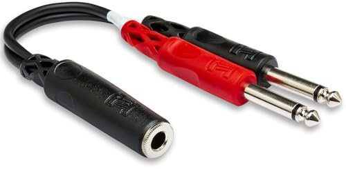 Hosa YPP136 - Cable patch jack TSR (6.3 mm, estéreo, dual)