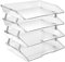 Acrimet Facility 4 Ebenen Briefablage Seiteneinschub, Letter Tray/A4, Desktop Datei Organizer, Kunststoff (Trasparent Kristall)