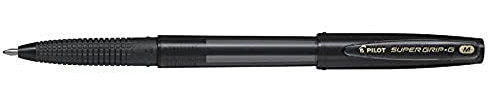 Pilot Super Grip G Kugelschreiber, mittlere Spitze, 1 mm, Schwarz, 12 Stück
