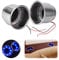 VIGORFLYRUN PARTS LTD 2 portabicchieri a 8 LED, da incasso, in acciaio inox, per auto, camion, camper, barca, 12 V, luce blu