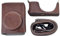 kinokoo Schutzhülle für GR 3/GR III/GR III X PU Leder Kamaratasche für GR III/GR III X Tasche mit Schultergurt - Kaffee