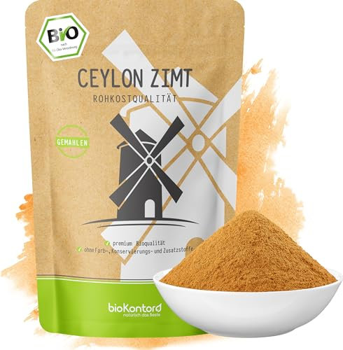 Ceylon Zimt BIO 500g – Zimt gemahlen I echtes Zimtpulver - Rohkostqualität von bioKontor
