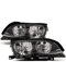 DM Autoteile FACELIFT H7/H7 Scheinwerfer Set 01-05 Schwarz+Birnen passt für E46 4/5 Türer