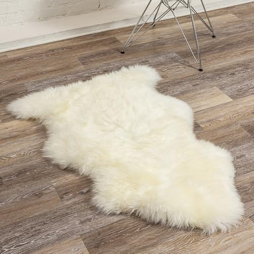 Alfombra de imitación de Piel de Cordero, 60 x 90 cm esponjosas Funda de Lana sintética para Silla Cojín de Asiento Lavable Alfombras Antideslizantes para el Piso del sofá del Dormitorio