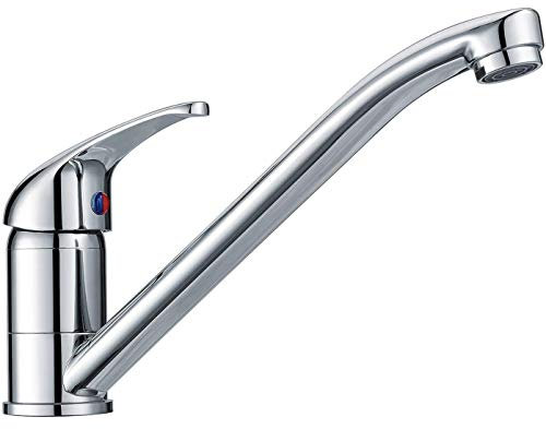 Wovier Chrom Küchenarmatur mit Schlauch, einzigartiges Design Einhebel-Einhebel-Küchenmischer Wasserhahn