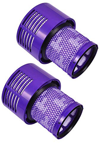 Replacement Filter Compatible with Dyson V10 Cordless Cyclone Animal Absolute Total Clean Washable 2Pack Purple