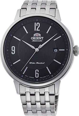 Orient Automatik Herren Armbanduhr aus Edelstahl in der Farbe Silber-schwarz, Gehäuse 42 mm, wasserdichte: 5 ATM, RA-AC0J08B10B