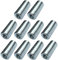 AERZETIX - Juego de 10 tuercas manguitos de acoplamiento M6x20x10mm roscados - manguito de conexión redondo cilíndrico prolongador - en acero galvanizado - C49627