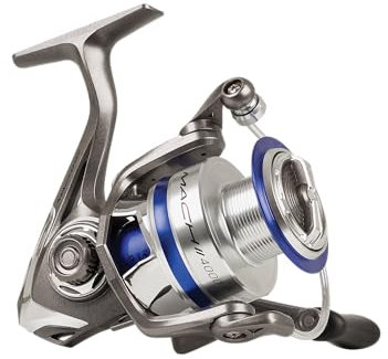 Shakespeare Mach II Spinnrolle - 4+1 Lager, leichtes Graphitgehäuse, leichtgängige Rotation, extra steifer Bügel, präzise Filzbremsscheiben und stabiles Rotordesign - 3000