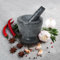 Almineez Marble Mortar Pestle | Premium Polished Solid Stone Grinder Polishing for Herbs Spice Guacamole Garlic Pesto Ginger Kitchen Gadget Tool | Crusher Seasoning Mixing Grinding Masher (Grey)